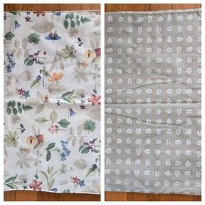 Longaberger Botanical Fields Reversible Fabric Placemat 18.5 x 12.5 inch